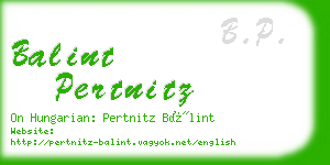 balint pertnitz business card